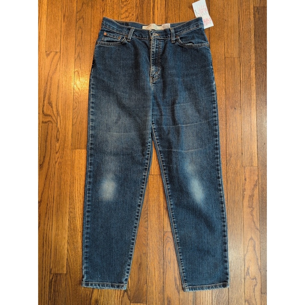 Levis 512 Classic Slim Tapered Red Tab Womens Jeans Med/Dk Wash Stretch 12 SHORT